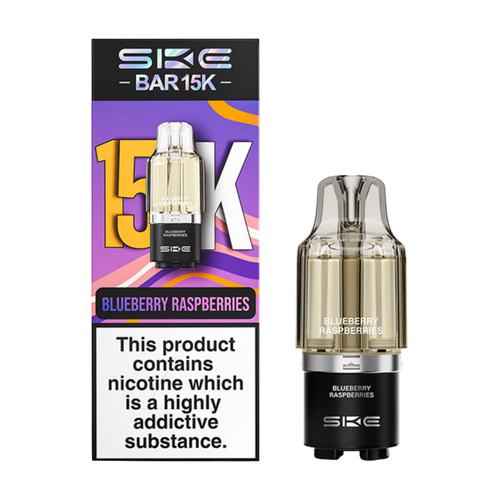 ske bar 15k prefilled pod blueberry raspberries