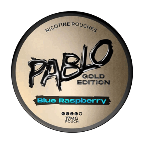 pablo exclusive nicotine pouches gold edition blue raspberry
