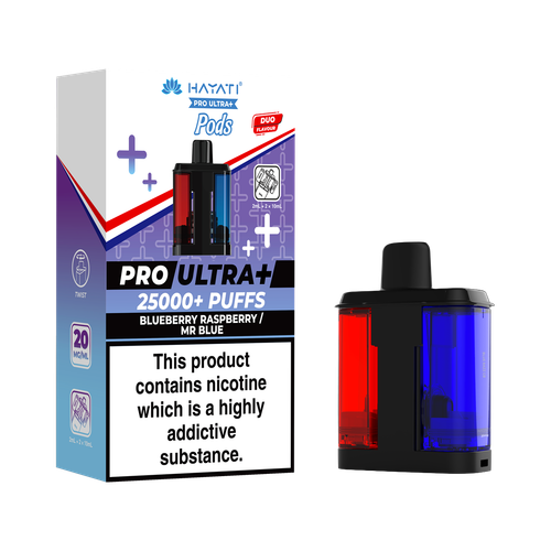 hayati pro ultra plus pods blueberry raspberry mr blue