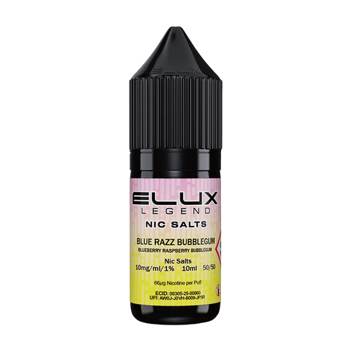 elux legend nic salts blue razz bubblegum