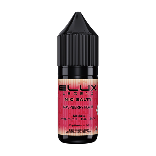 elux legend nic salts raspberry peach