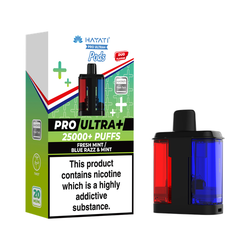 hayati pro ultra plus pods fresh mint blue razz and mint