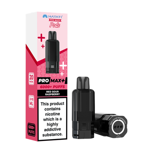 hayati pro max plus pods red sour raspberry
