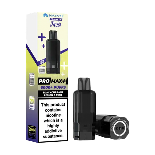 hayati pro max plus 6000 pods blackcurrant lemon and mint
