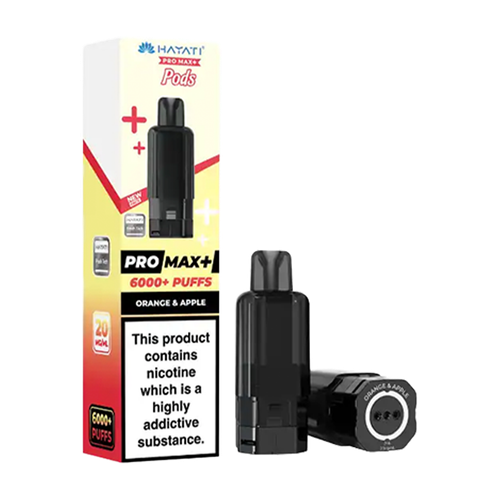 hayati pro max plus 6000 pods orange and apple