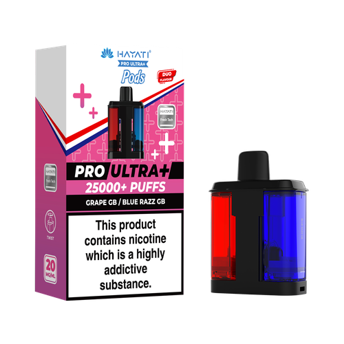 hayati pro ultra plus pods grape gb blue razz gb