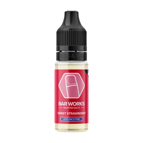 bar works nic salts sweet strawberry 5mg 10ml