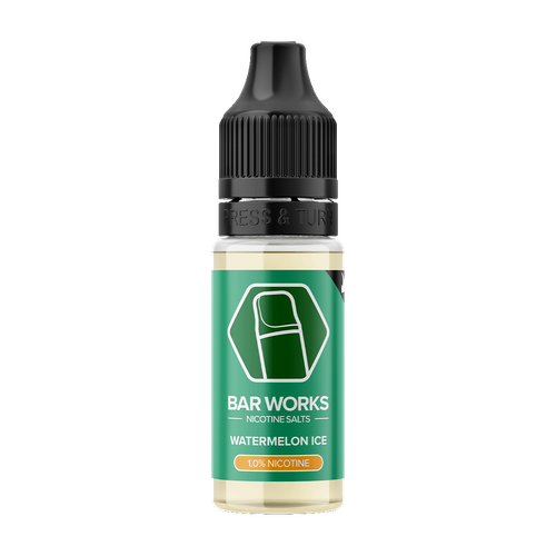 bar works nic salts watermelon ice 10mg 10ml