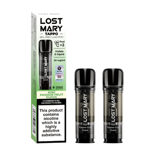 lost mary tappo pods pack of 2 kiwi passion fruit guava new