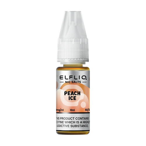 elfliq by elfbar nic salts 10ml peach ice