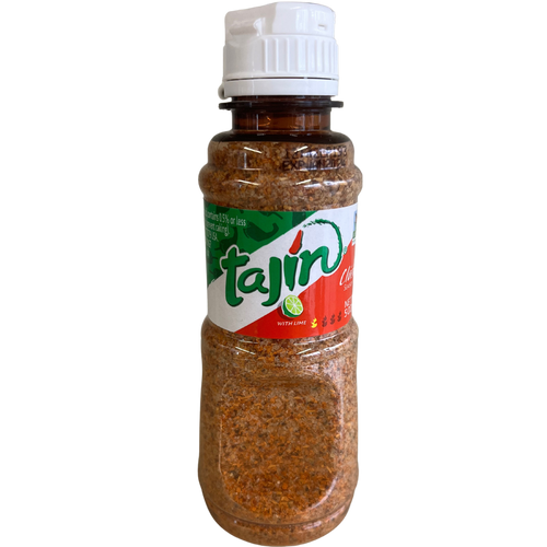 A bottle of Tajin seasoning