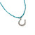 Minimal Necklace Horseshoe- Shades of Turquoise 