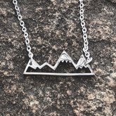 Silver Mountain Range Necklace stainless 