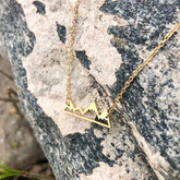 Gold Mountain Range Necklace stainless 