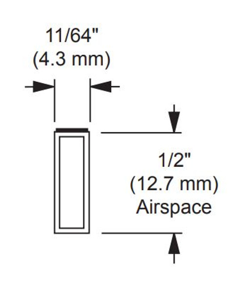 This is the profile drawing showing the product dimensions