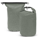 A set of two green Nautica dry bags, featuring adjustable closures and a textured fabric design.