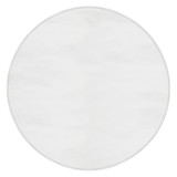 A round, full-colour beach towel in a vibrant design with an included logo. Primarily white with colourful accents.