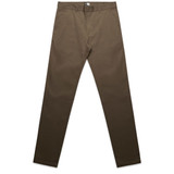 Standard pants in a muted olive green colour, featuring a straight leg design and basic pockets.