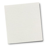A square dish cloth in a light cream colour with a textured surface. It features a branding logo in one corner.