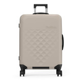 A beige Rollink Flex 360 Spinner Suitcase 26" with a textured pattern and a retractable handle.