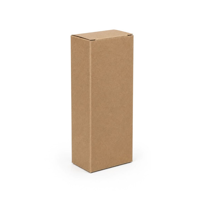 A plain brown cardboard box with a rectangular shape, featuring a smooth surface and no visible markings.