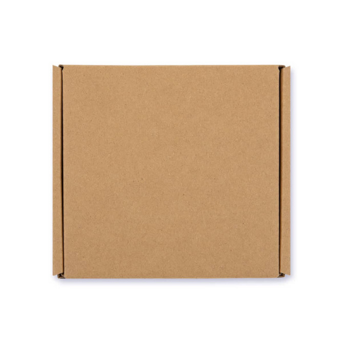 A plain brown cardboard box with flaps.