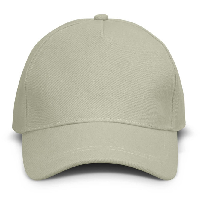 A light green cap with a curved brim and an adjustable strap at the back. The cap features a logo.