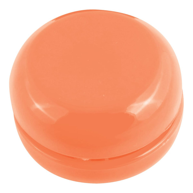 An orange Zippy Yo-Yo with a smooth, glossy finish.