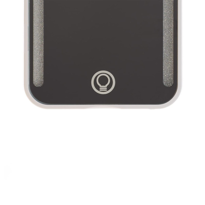 A LED Compact Mirror featuring a sleek black design with subtle lighting elements.