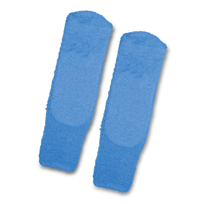 Fluffy Grip Socks in a soft blue colour, featuring a plush texture and non-slip grip design.
