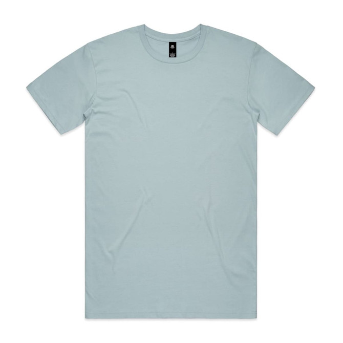 A light blue Staple Tee t-shirt with a crew neckline and short sleeves, featuring a logo at the neck.