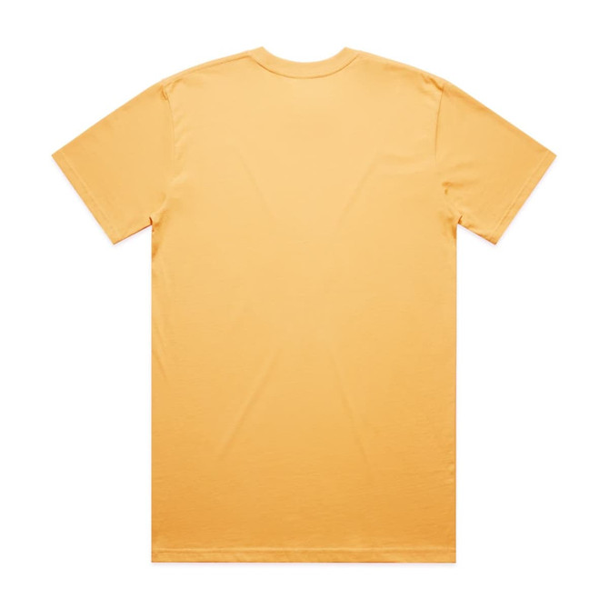 A yellow Classic Tee shirt, featuring a plain back view and made from soft fabric. It includes a logo.