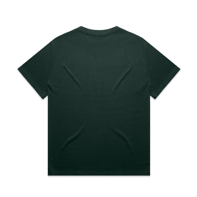 A dark green T-shirt with a relaxed fit and no visible branding on the back.