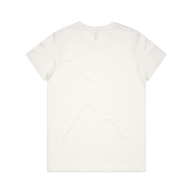 A plain white t-shirt with a standard cut and a small logo on the back. The fabric appears soft and casual.