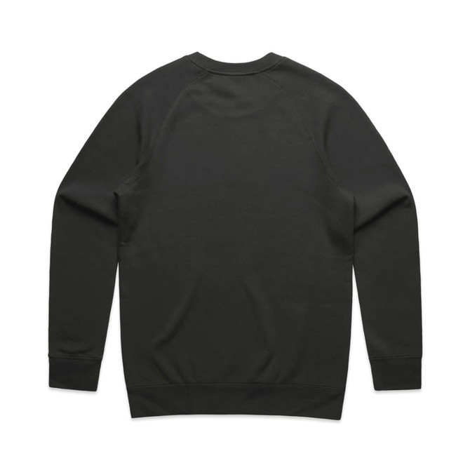 A black jumper with a plain back and long sleeves, featuring a simple design without any visible logos.