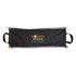 A black and grey rectangular storage pack with two handles and a logo on the front.