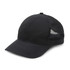 A black sports cap with a breathable mesh panel on the side and a curved brim. It features a logo.
