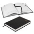 A black Collins A5 Daily Diary for 2026, opened to show lined pages and a black ribbon bookmark.