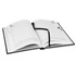 An A5 daily diary for 2026, featuring a black cover and an open layout with blank pages and a bookmark.