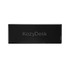 A sleek black speaker with a smooth surface and a logo, designed for technology use.