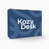 A boxed product named "Kozy Desk" featuring a blue design and a white logo.