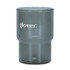 A drink tumbler in a smoky grey colour with a logo. Features a modern design suitable for various beverages.