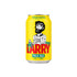A yellow can of pale ale featuring an illustration of a man with a beard and tropical elements, with a branding logo.
