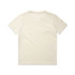 A cream-coloured children's t-shirt with a plain back, featuring a logo. Suitable for casual wear.
