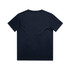 A navy blue kids' T-shirt with a plain back design, featuring a small logo.