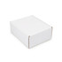 A white custom box with a locking lid, measuring 125 x 170 x 65mm, featuring a logo.