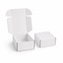 A white custom box with a locking lid, featuring an open and closed version on a plain background.