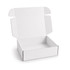 A white cardboard box with a locking lid, measuring 360 x 305 x 105mm, with an open top and flaps.