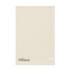 A beige cotton tea towel featuring a logo at the bottom. The fabric has a textured appearance.