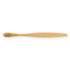 A bamboo toothbrush featuring a sleek design and soft bristles.